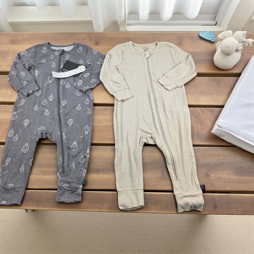 NWT set of 2 Modern Moments by Gerber super soft romper 12months M83